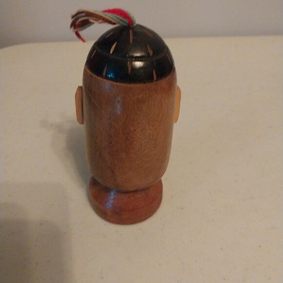 Vintage Japan Wood Hand Carved Nut Cracker Crackerjack Hand Painted Whimsical - Picture 5 of 12